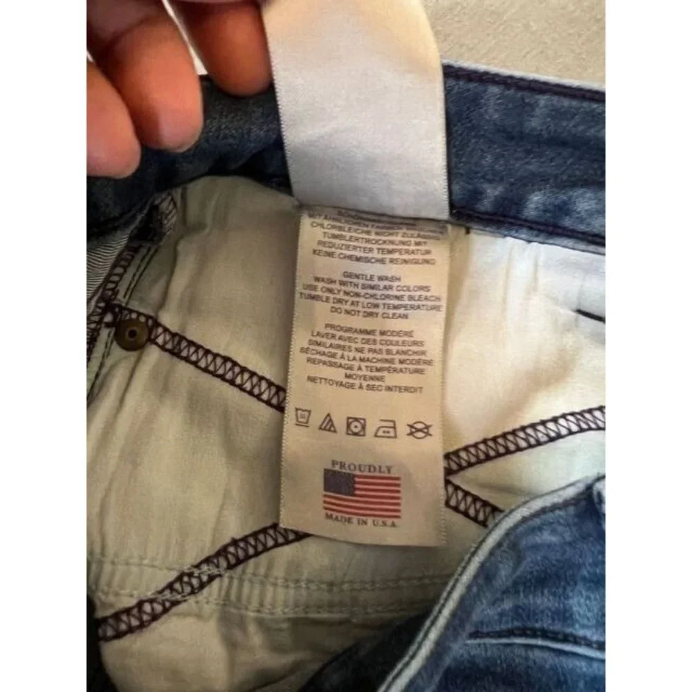 NYDJ Alina Leggings Pants‎ Womens 6 Blue Denim Belted Pockets 32x29. - Picture 7 of 13